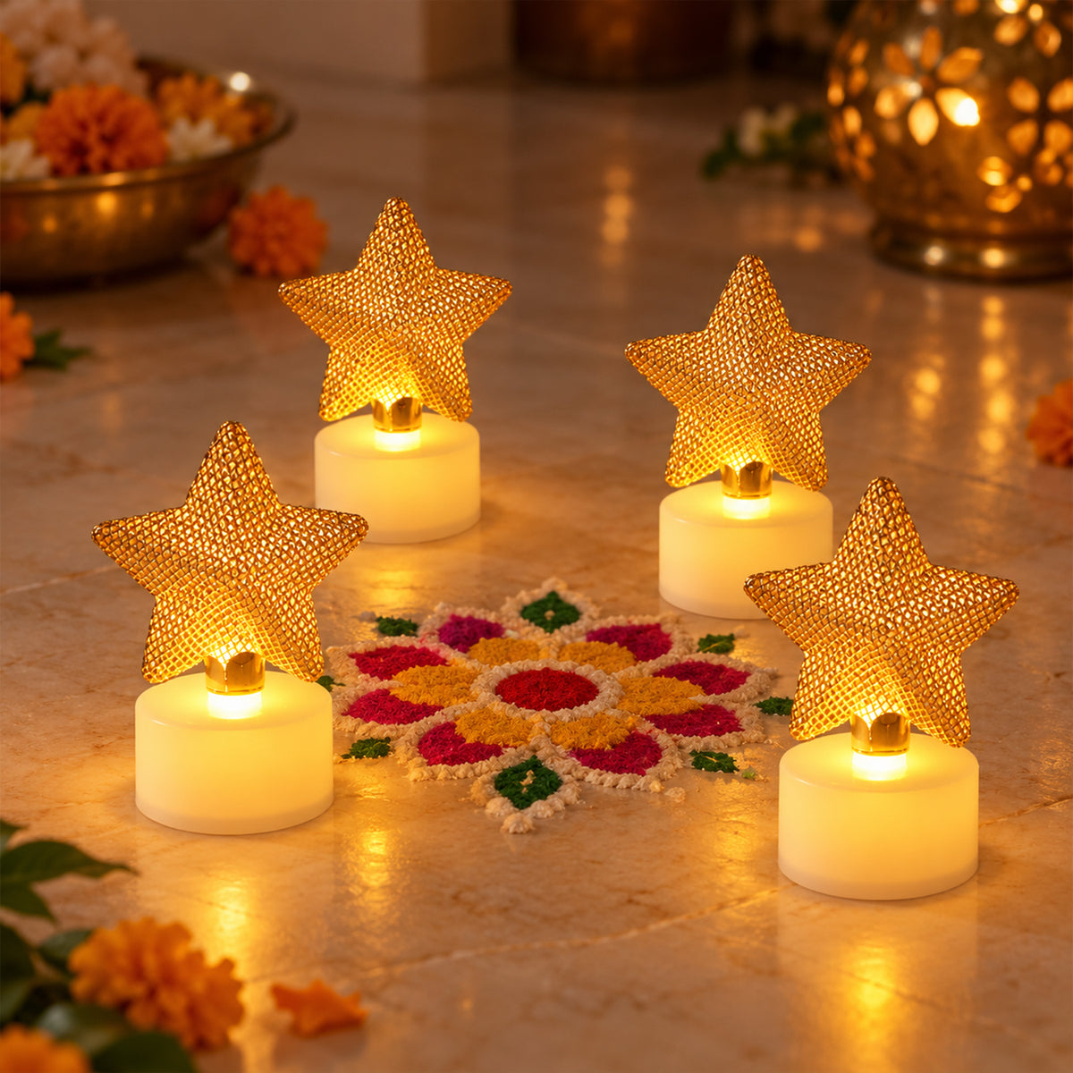 Decorative LED star candles - product view 09