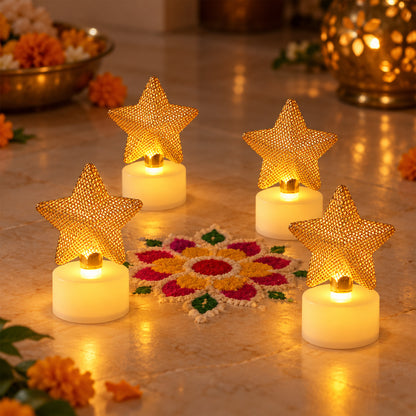 Decorative LED star candles - product view 09