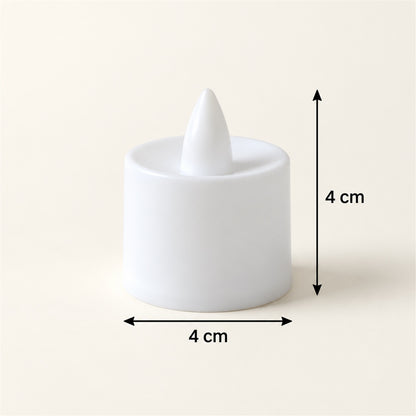 Red glow flameless LED tealight candles - dimensions