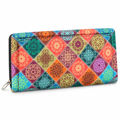 Traditional mandala print zipper wallet - product view 07