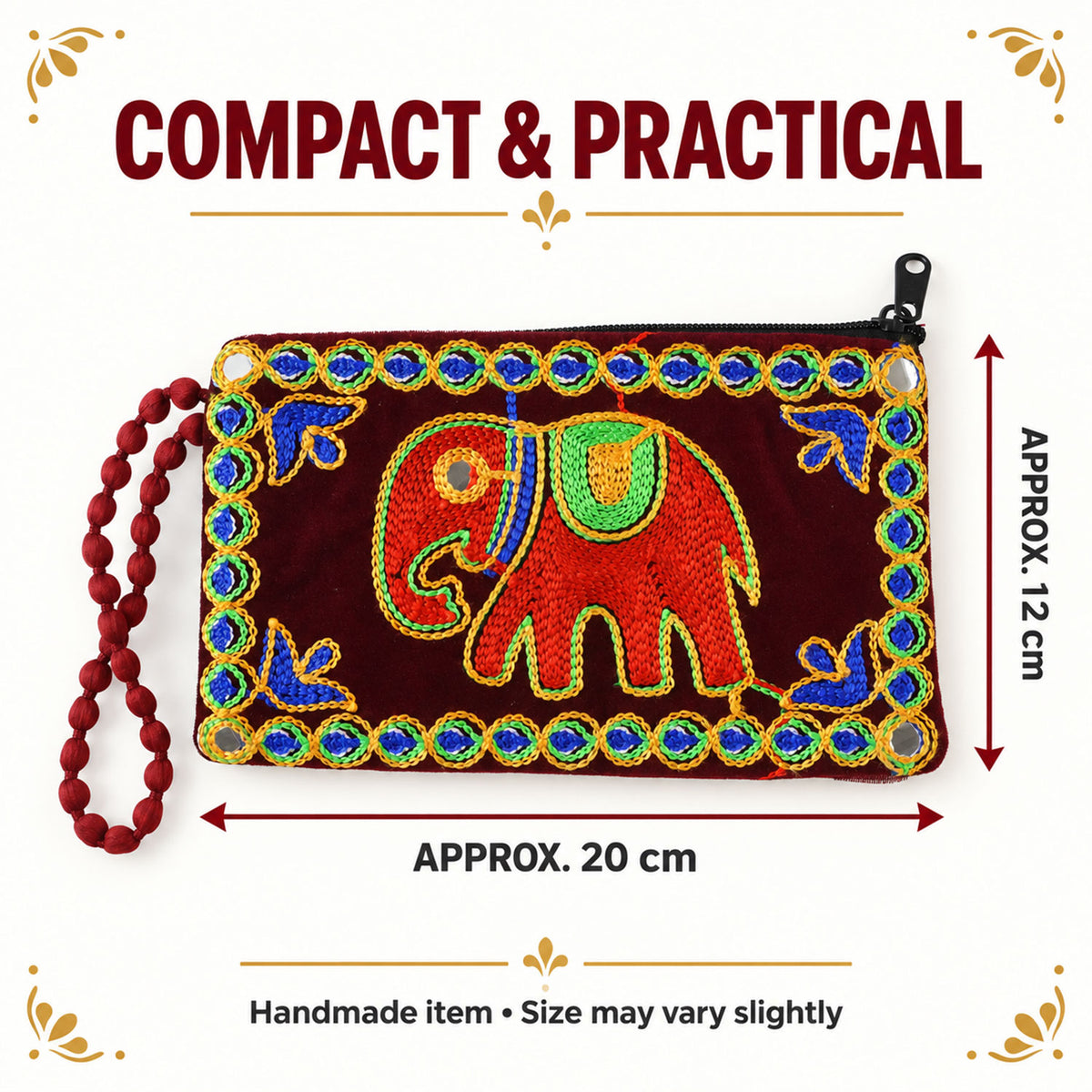 Wallet size 12x20cm