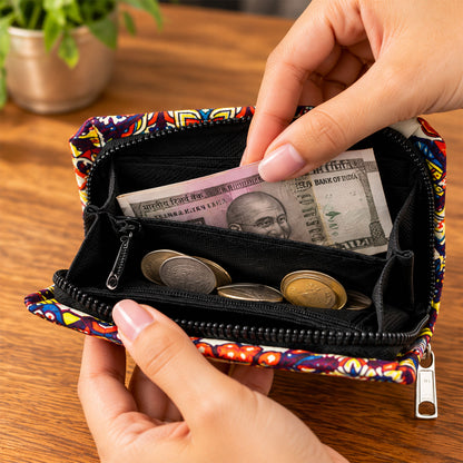 Patola style printed clutch zipper wallet - main product photo