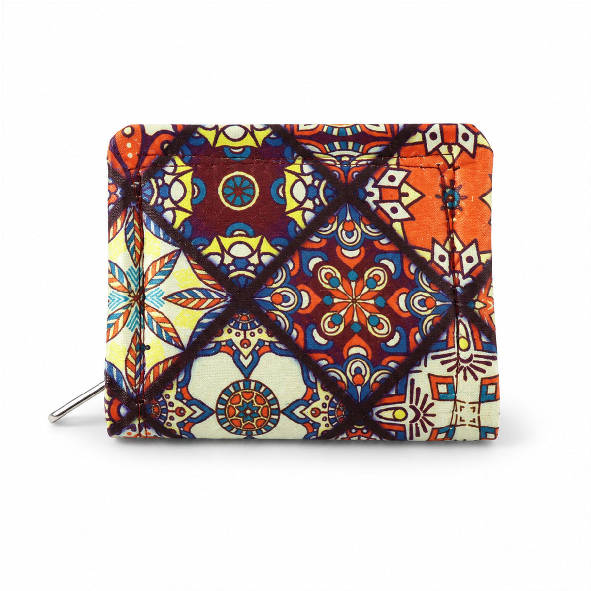 Patola style printed clutch zipper wallet - product view 06