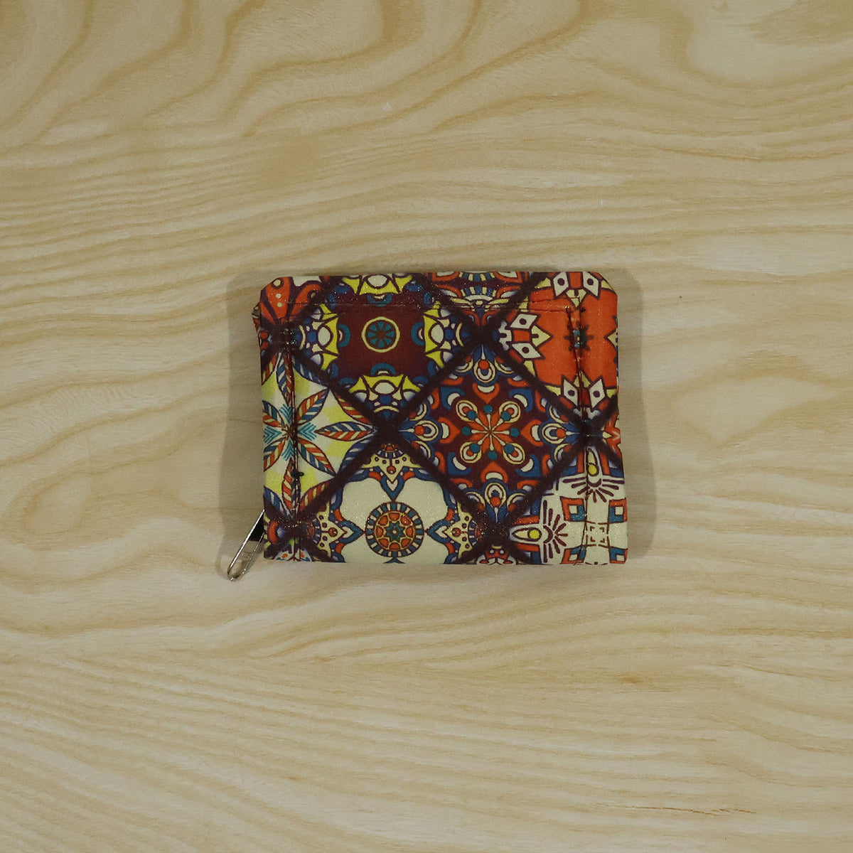 Patola style printed clutch zipper wallet - actual product