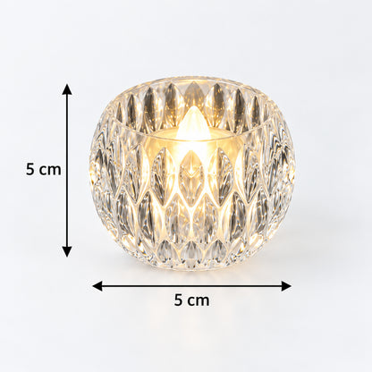 Crystal style LED decorative candles - dimensions
