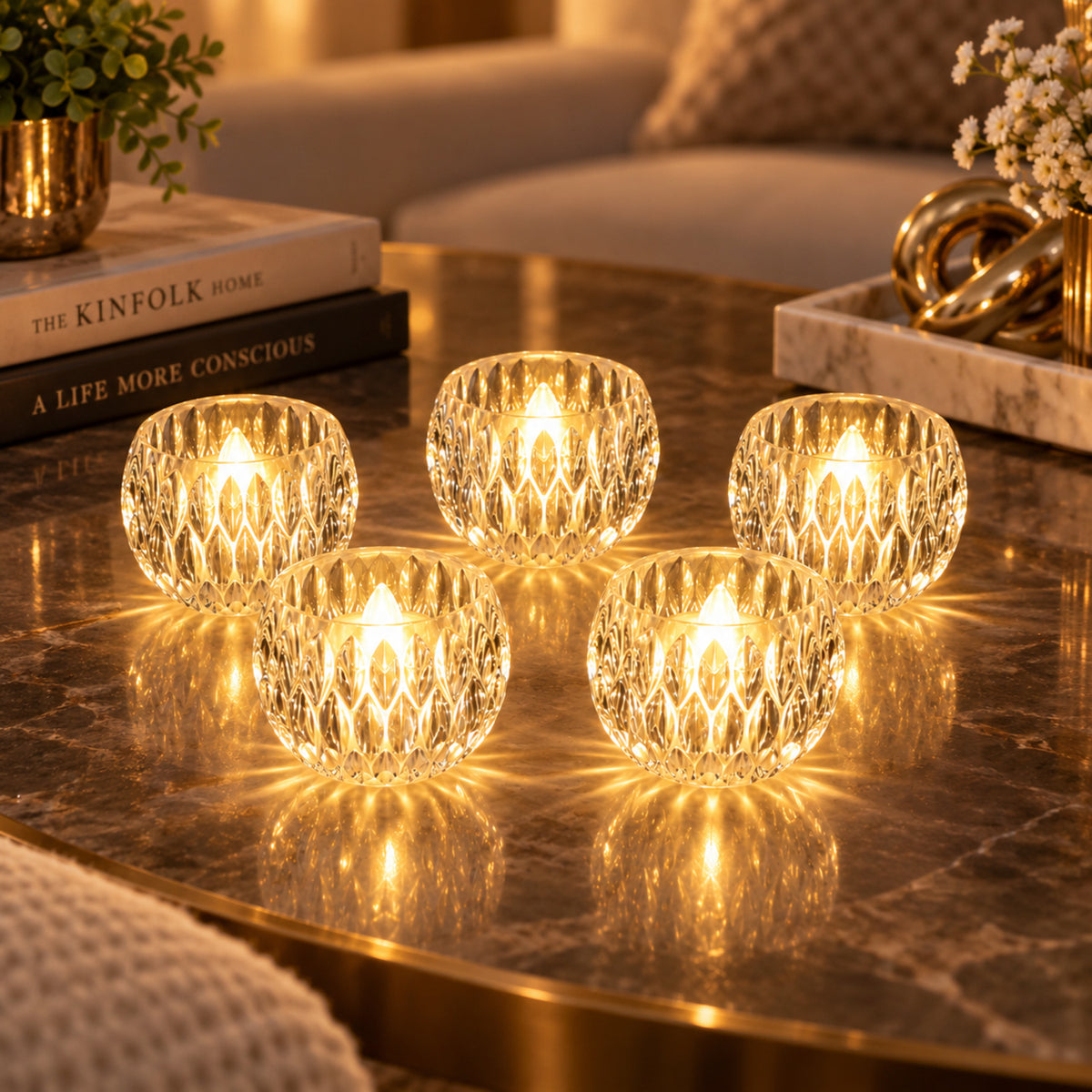 Crystal style LED decorative candles - product view 07