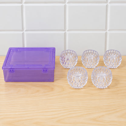 Crystal style LED decorative candles - actual product and plastic box