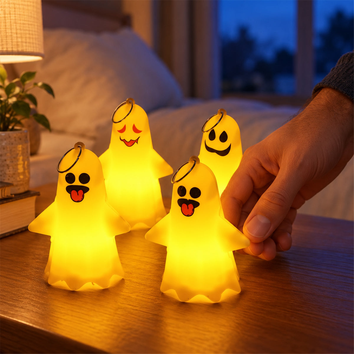 Cute ghost LED night lamps - product view 03