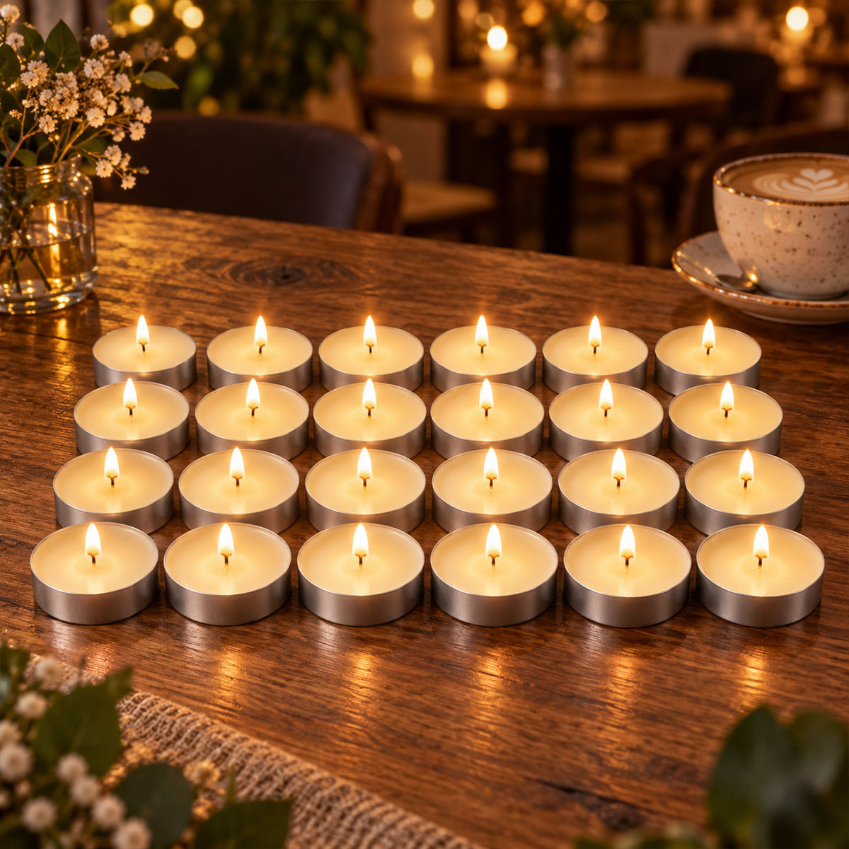 Decorative wax tealight candles - main product photo