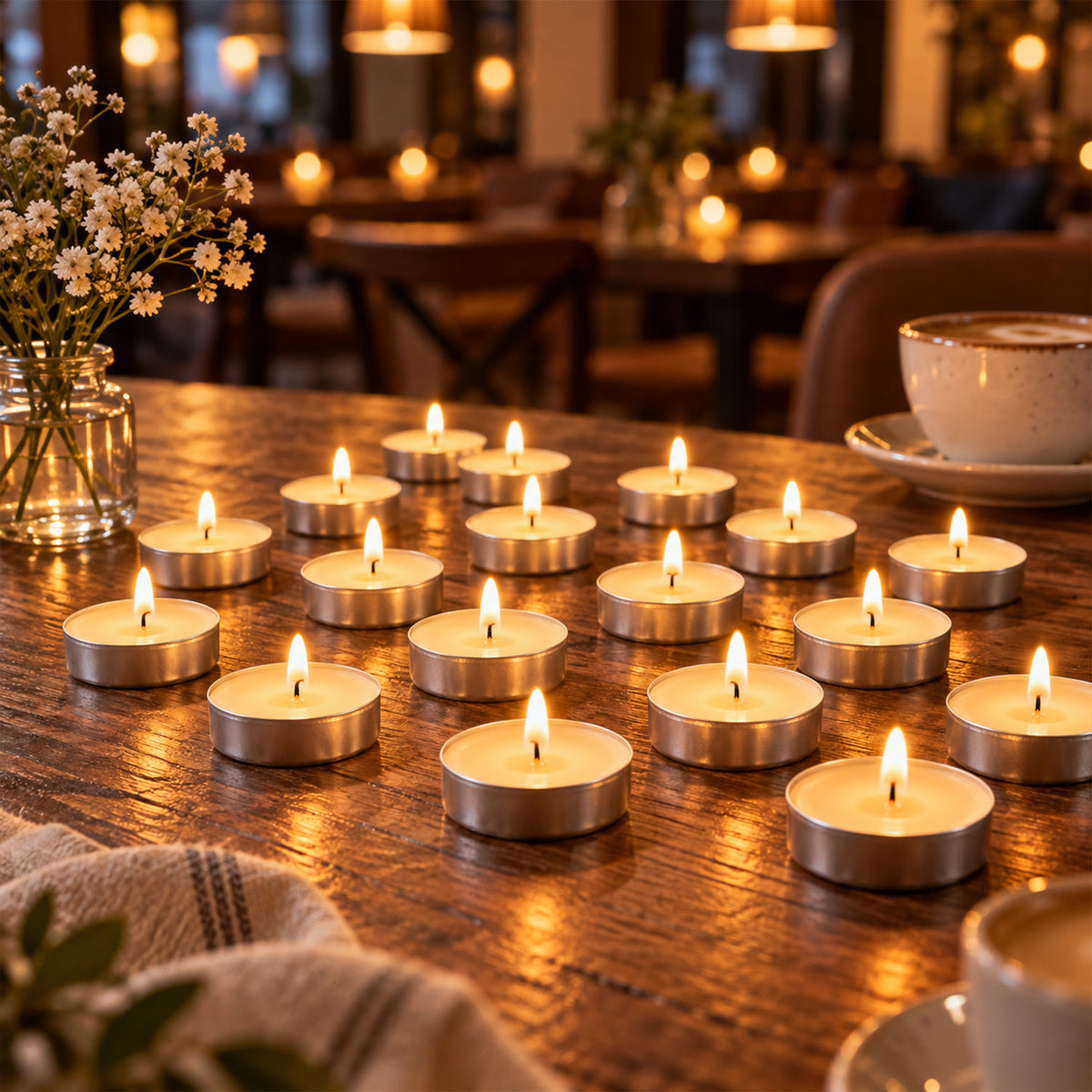 Decorative wax tealight candles - product view 02
