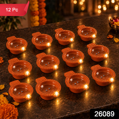 Packaging for 12 piece water sensor flameless LED diyas set