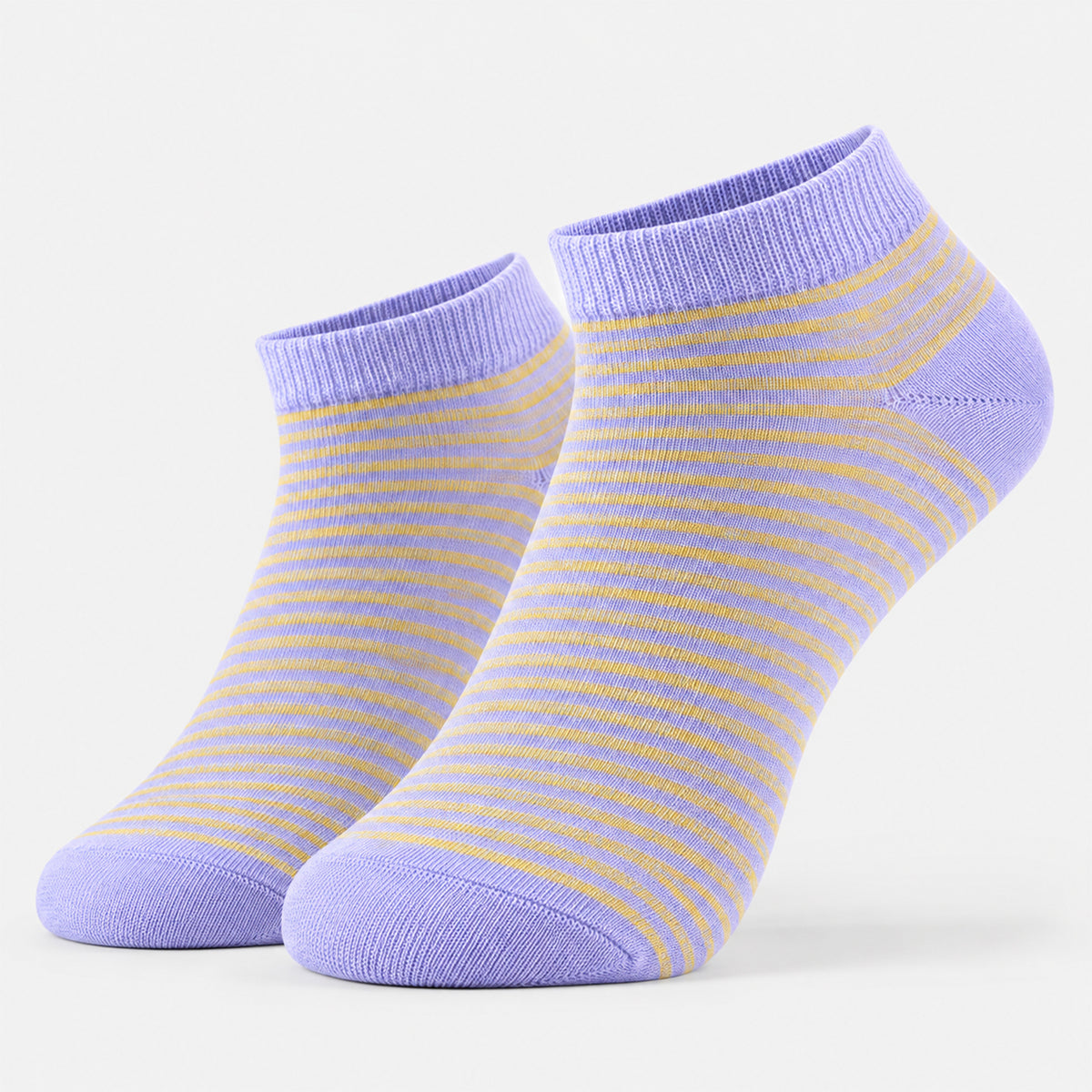 Soft stretchable striped ankle socks view 05