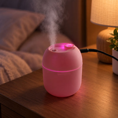 USB Mini Cool Mist Air Humidifier with LED Night Light & USB Cable (1 Pc)