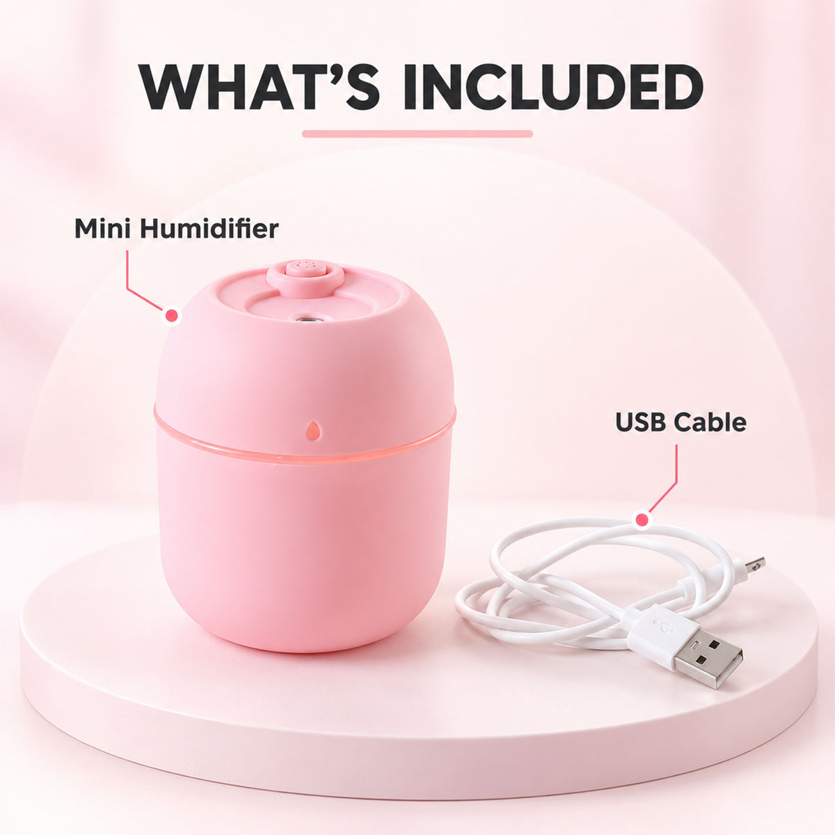 Pink USB Mini Humidifier