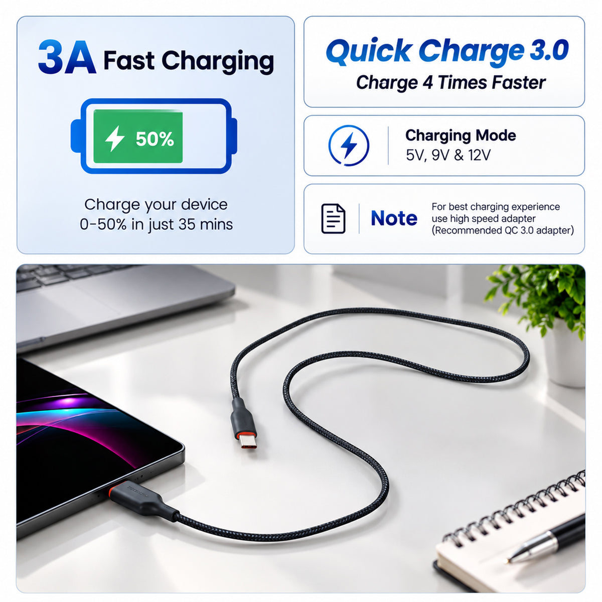 USB-A to USB-C braided charging cable TC CB 1054- 06.jpg