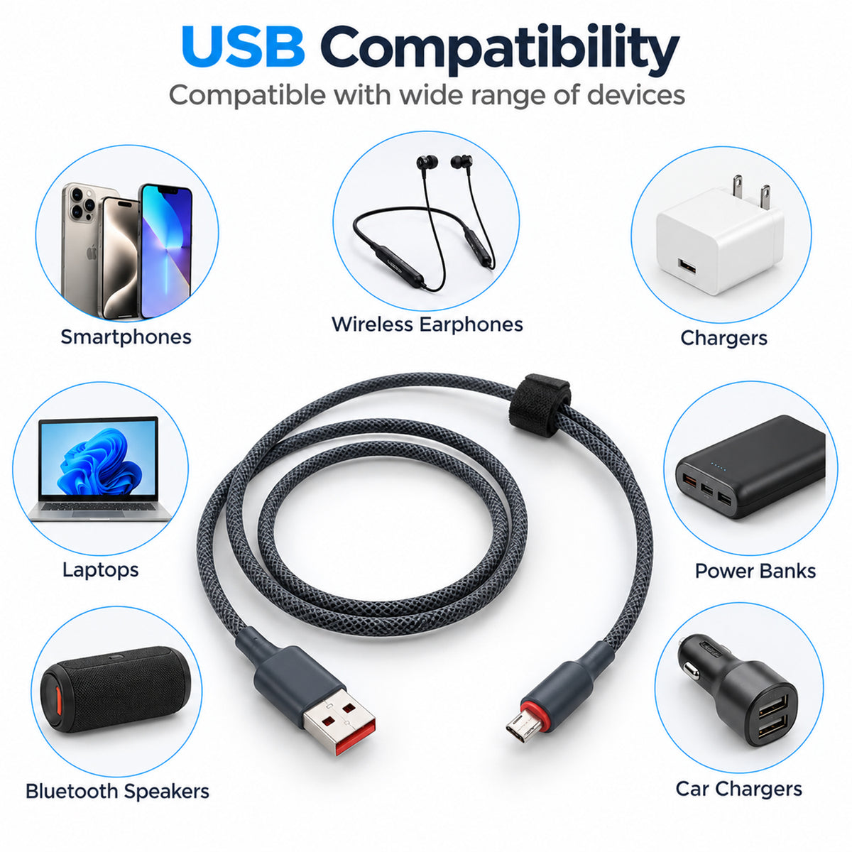 80W USB-A to Micro USB braided cable with mobile stand V8 CB 1054- 07.jpg