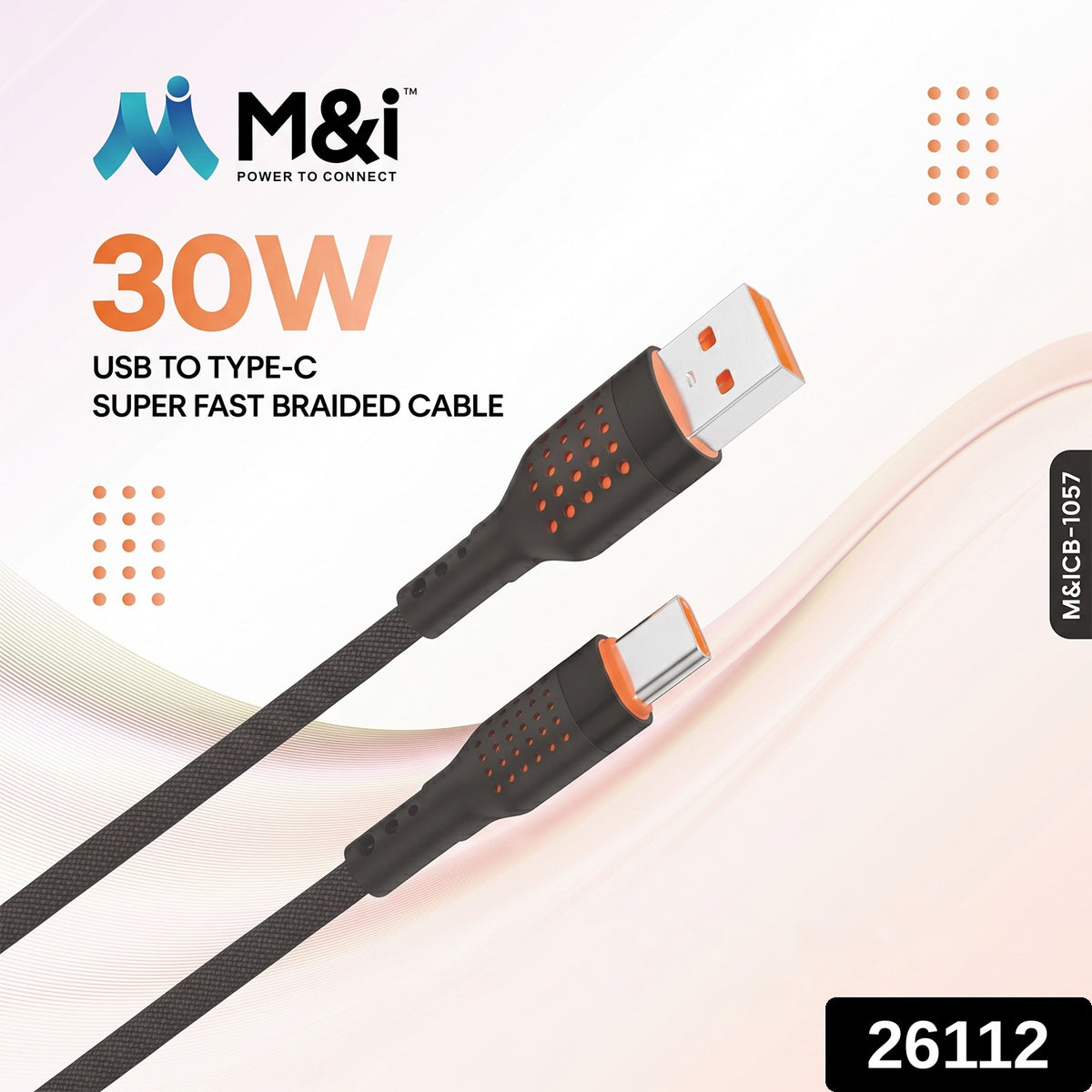 30W USB-A to Type-C braided charging and data cable dot_cable_26112.jpg