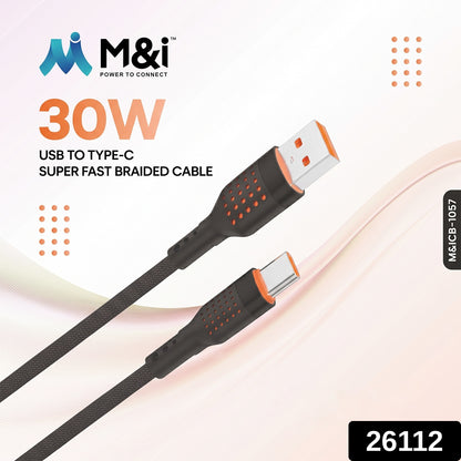 30W USB-A to Type-C braided charging and data cable dot_cable_26112.jpg