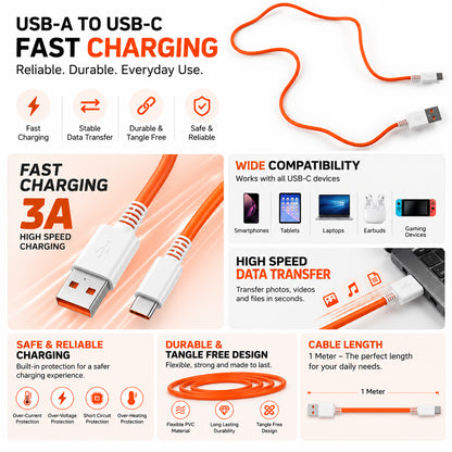 80W USB-A to USB-C charging and data cable TC Cb 1060- 03.jpg
