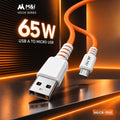 65W USB-A to Micro USB V8 Charging Cable for Compatible Phones & Accessories (1 Mtr)