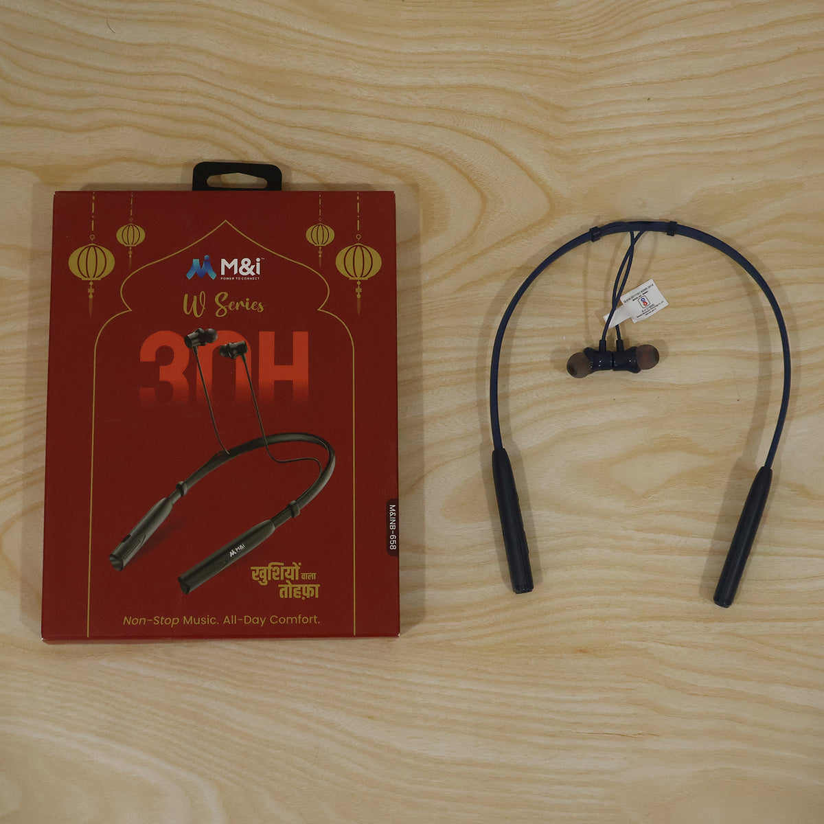 Wireless neckband earphones with 30 hours playtime Nb 658- live.jpg