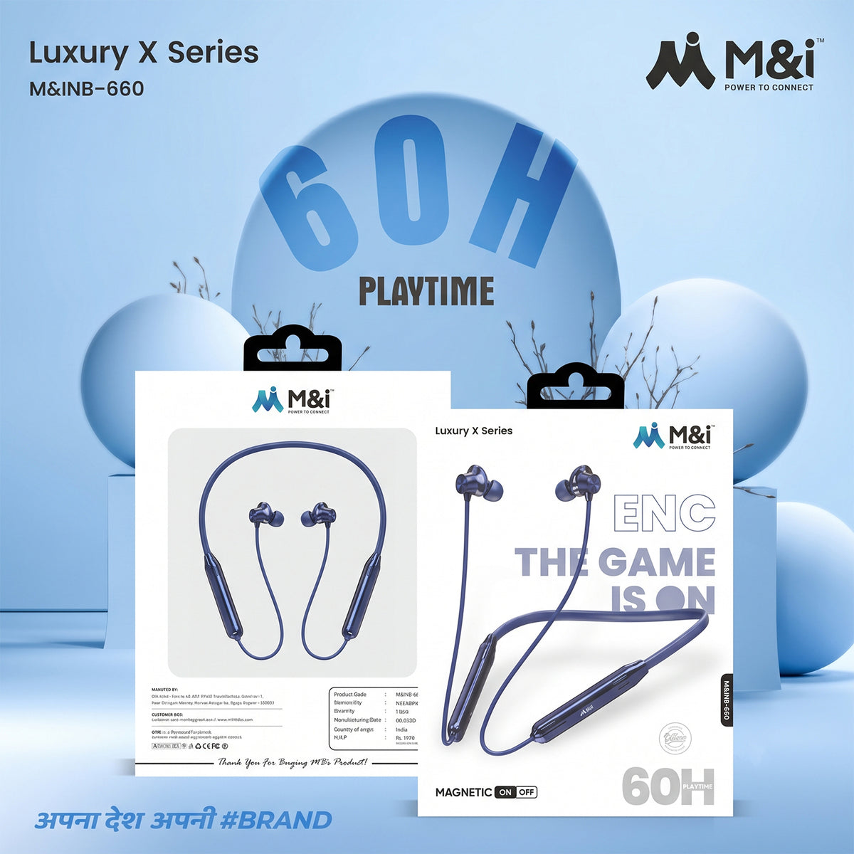 Wireless neckband with magnetic earbuds and 60 hours playtime NB-660- 01.jpg