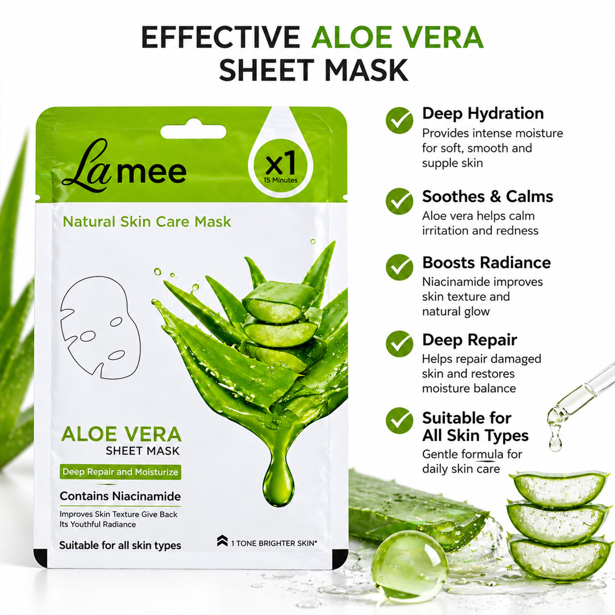 Aloe vera facial sheet mask 06