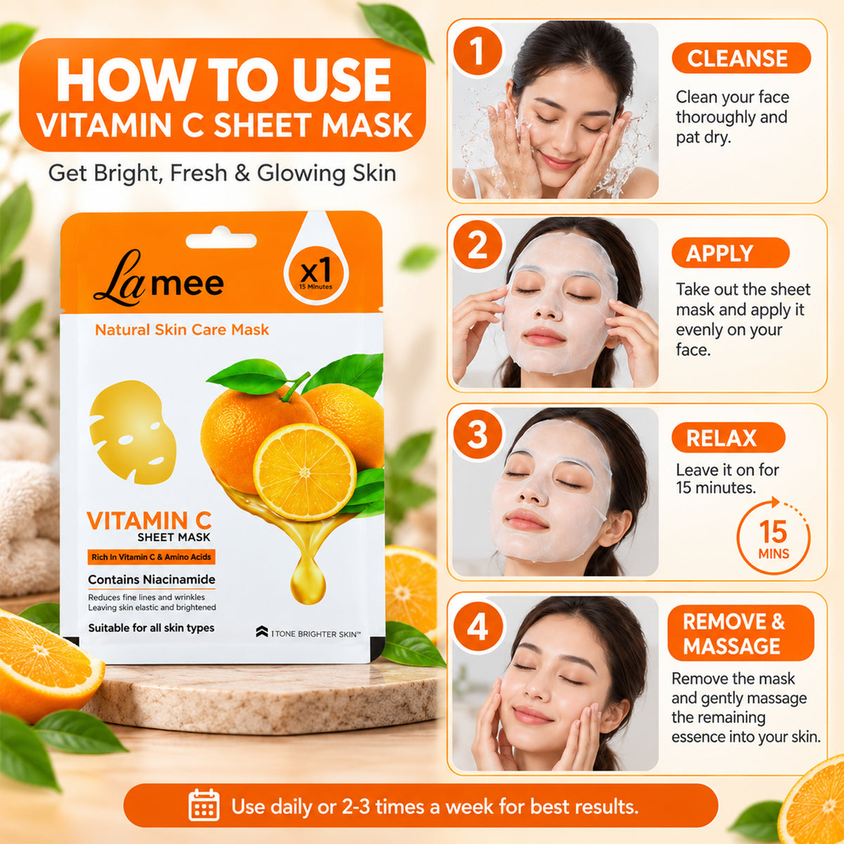 Vitamin C facial sheet mask 05