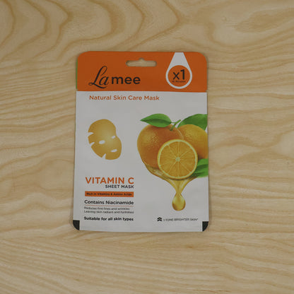 Vitamin C facial sheet mask actual product