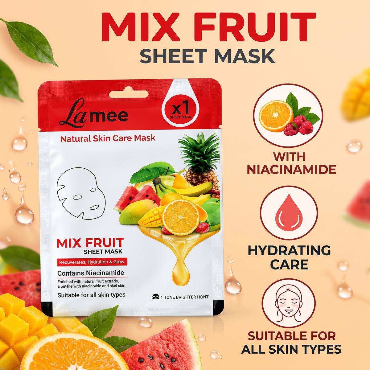 Mix fruit facial sheet mask 08