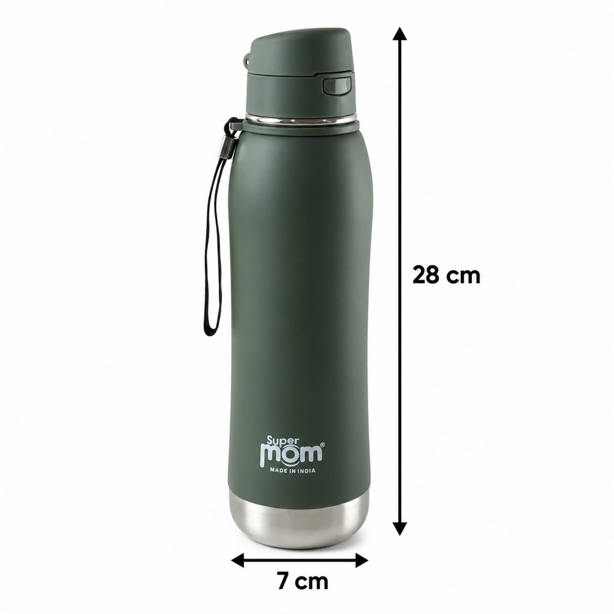Vacuum insulated steel water bottle approximate dimensions