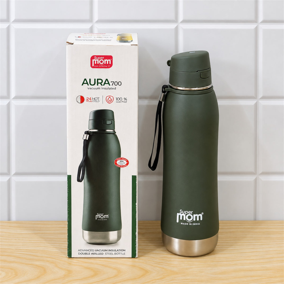 Vacuum insulated steel water bottle actual product
