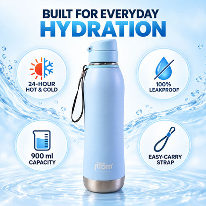 Insulated stainless steel flip lid water bottle 05