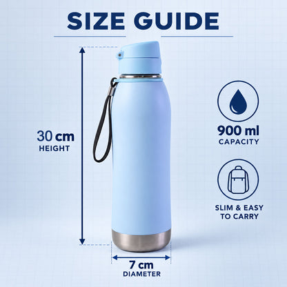 Insulated stainless steel flip lid water bottle dimensions