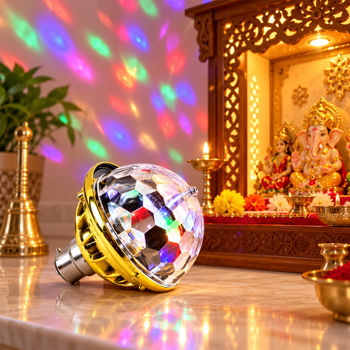 Multicolour LED disco party bulb 03