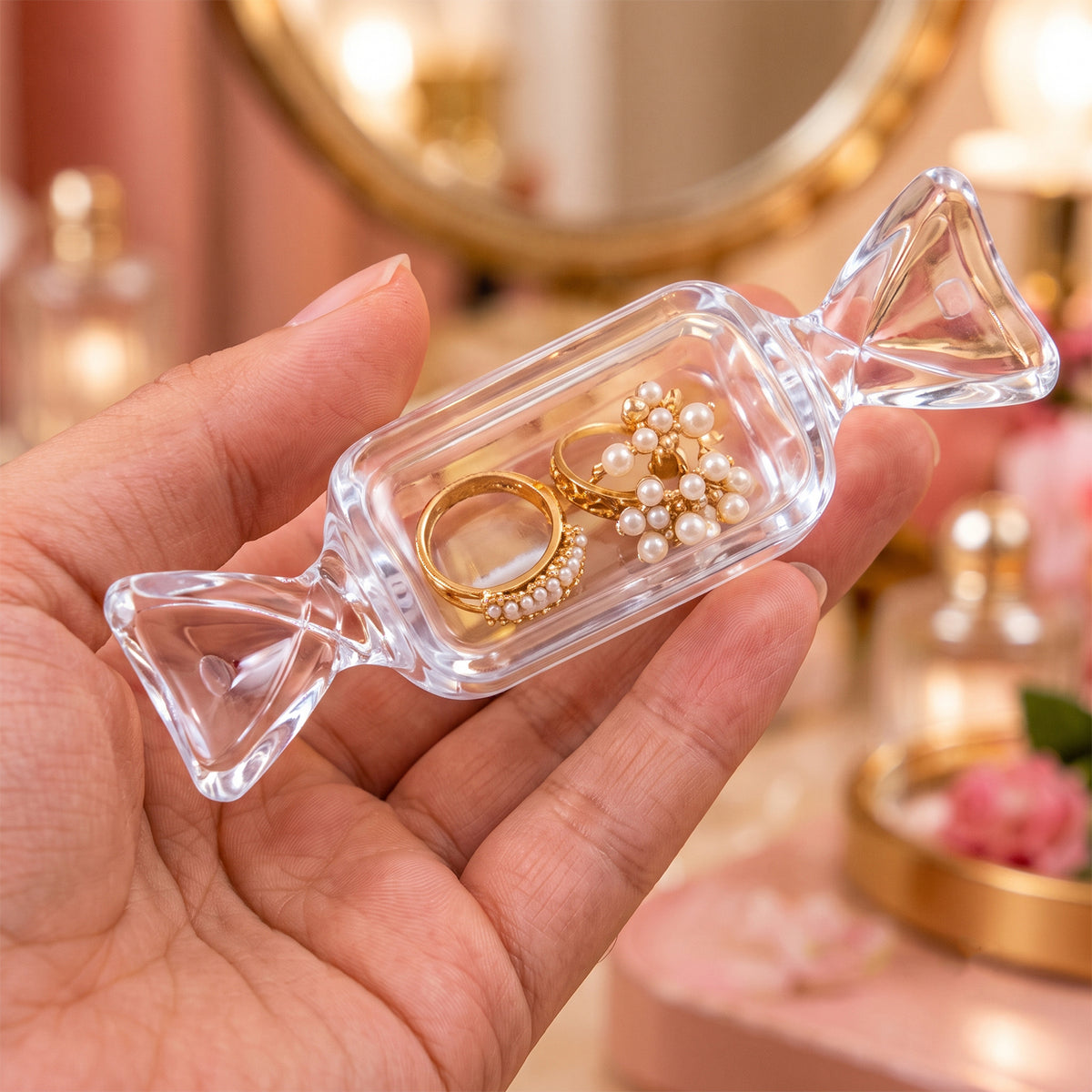 Transparent candy shape jewellery holder 003