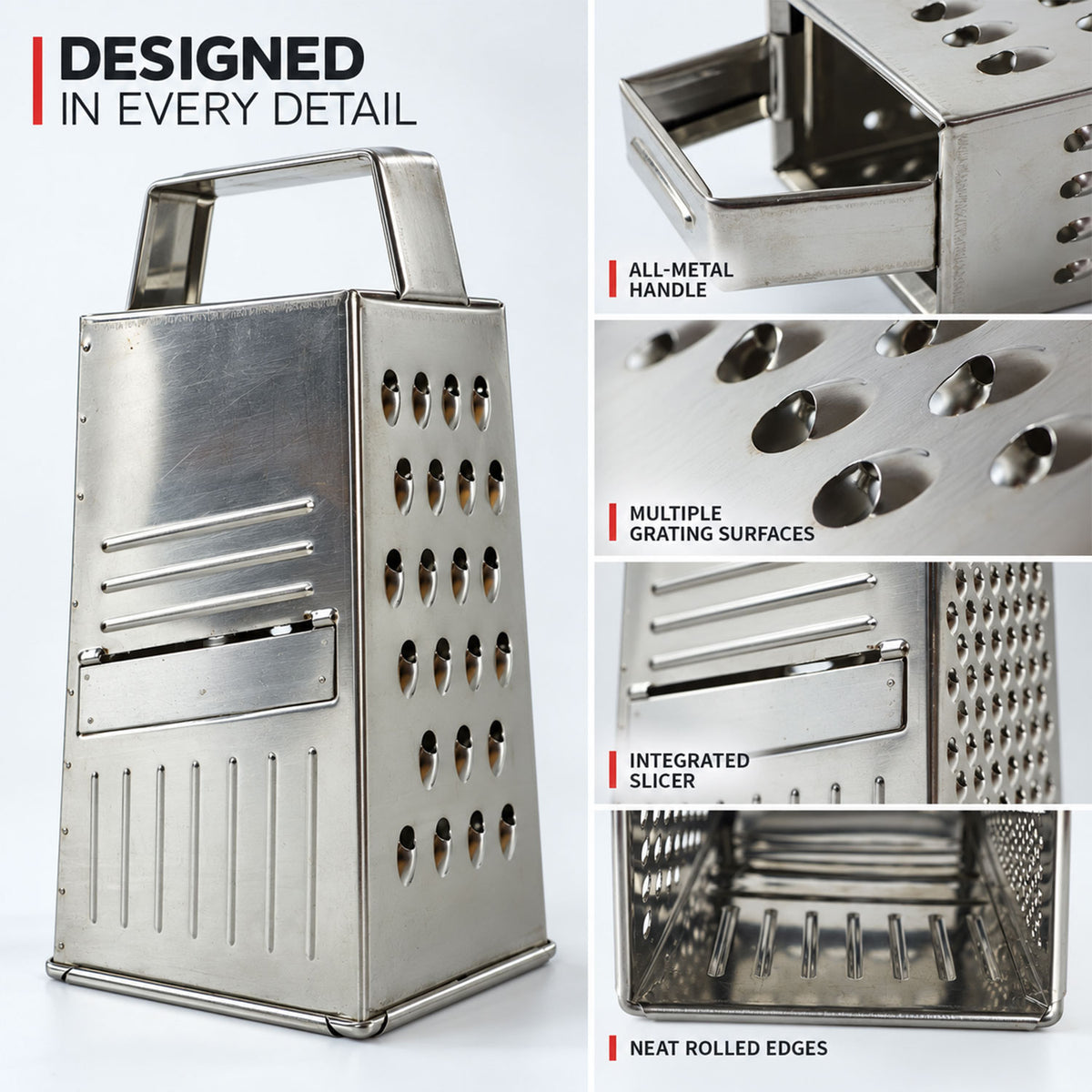 Steel box grater and slicer - construction details