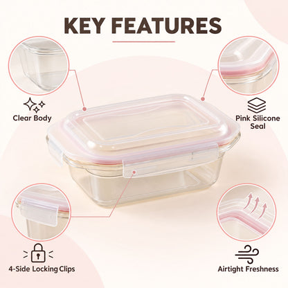 Plastic airtight food storage container - closure features