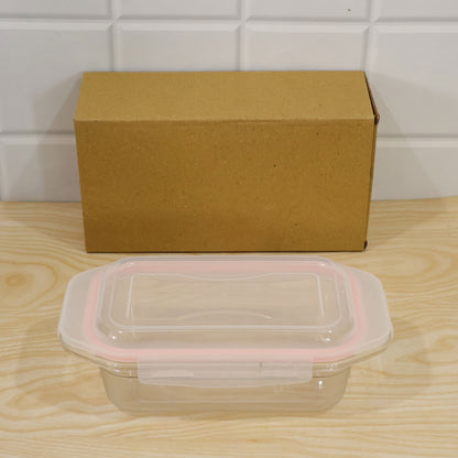 Plastic airtight food storage container - actual product and brown box