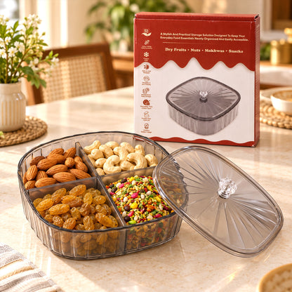 Four compartment dry fruit storage box - main display