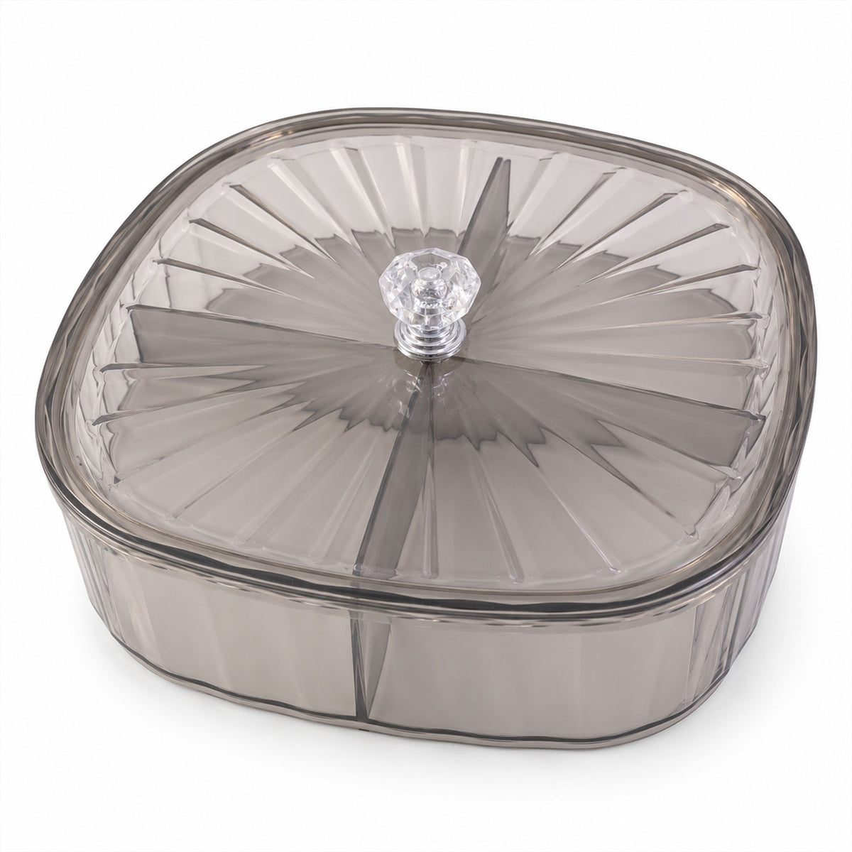 Four compartment dry fruit storage box - white background