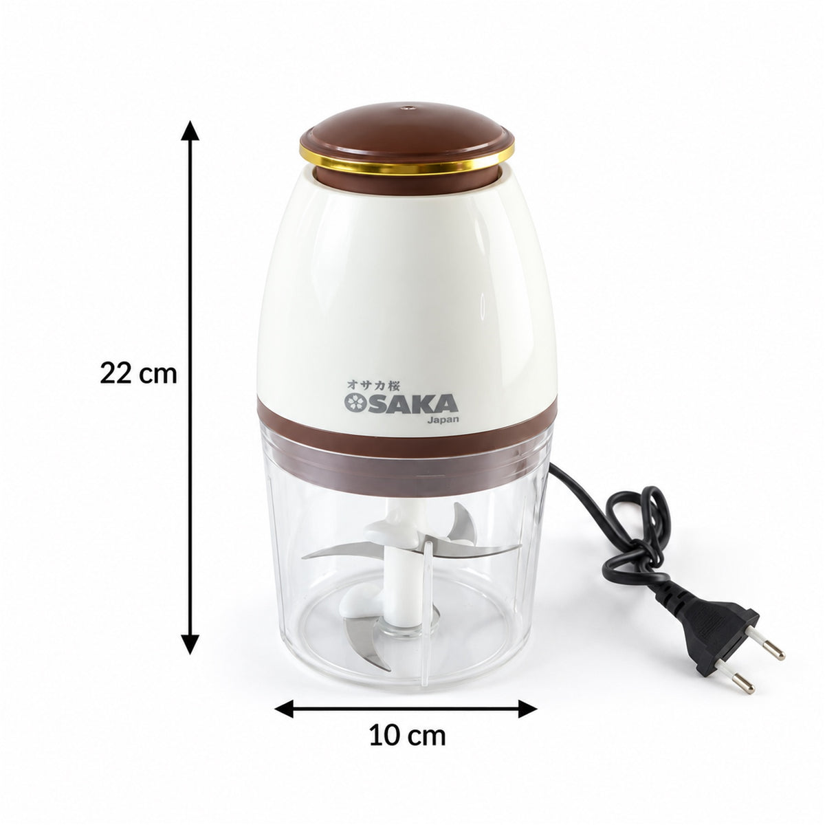 Electric vegetable chopper - dimensions