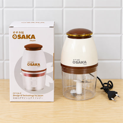 Electric vegetable chopper - actual product and color box