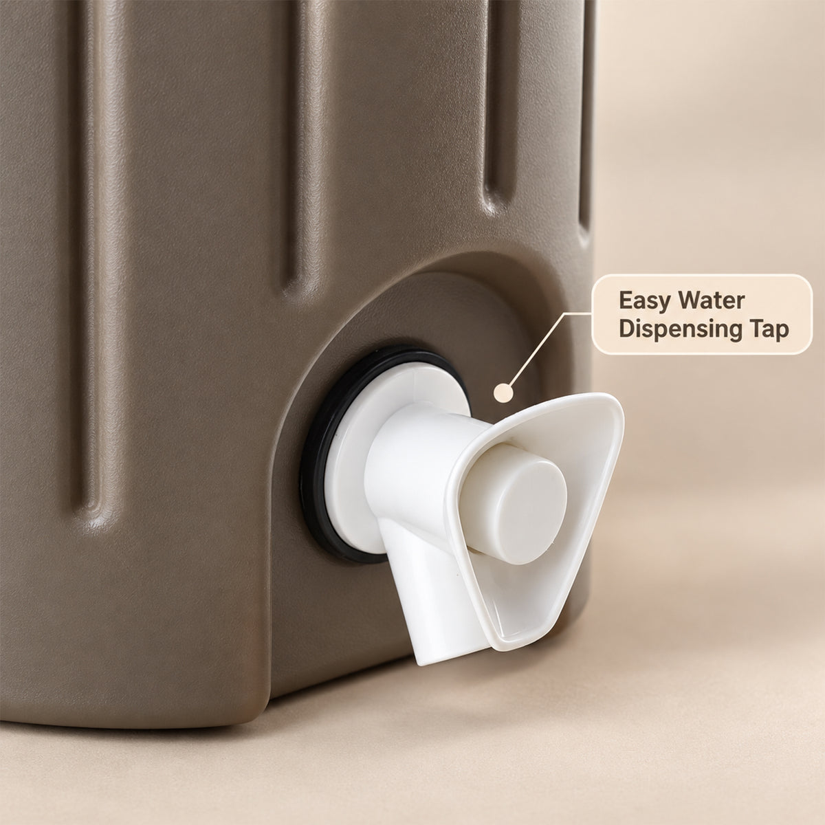 Water jug with dispensing tap and carry handle - view 04