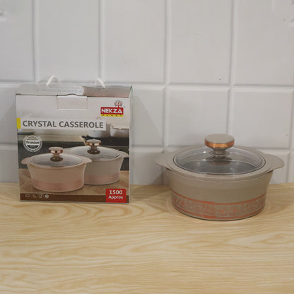 Crystal casserole serving use