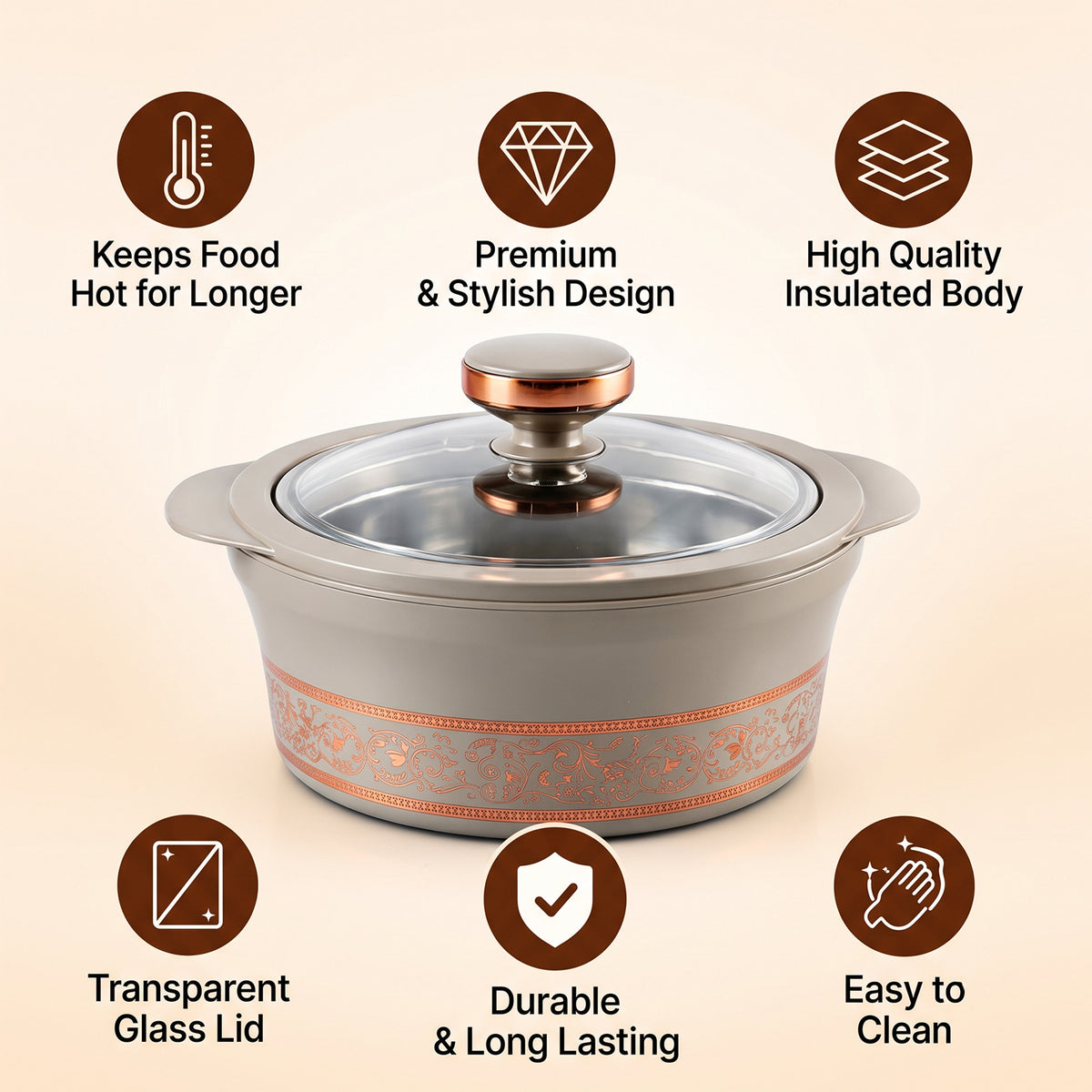 Casserole steel inner detail