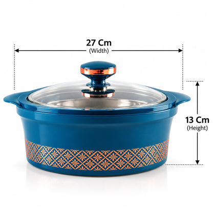 Nekza Crystal casserole, 3500 ML, dimensions