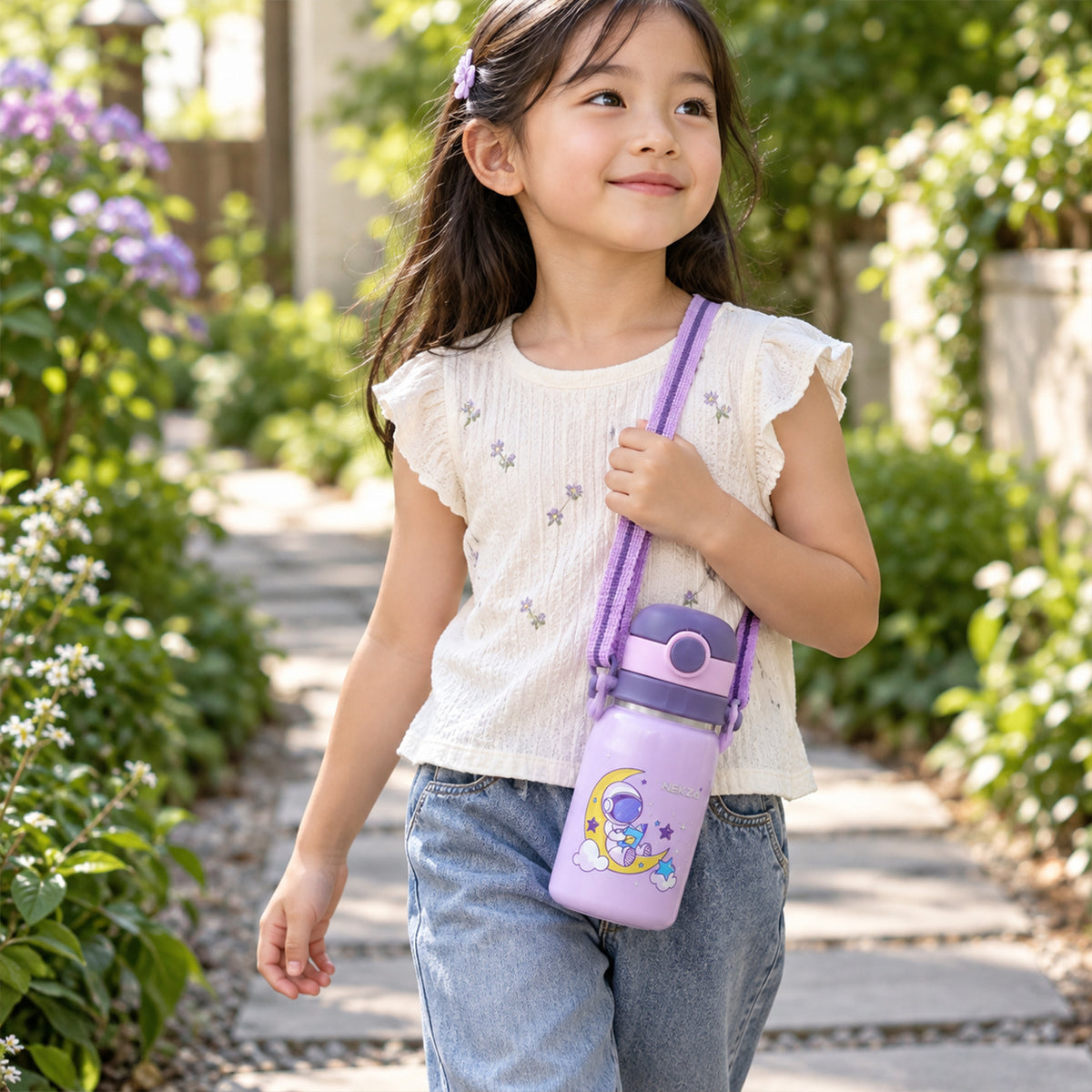 Kids stainless steel sipper bottle 09