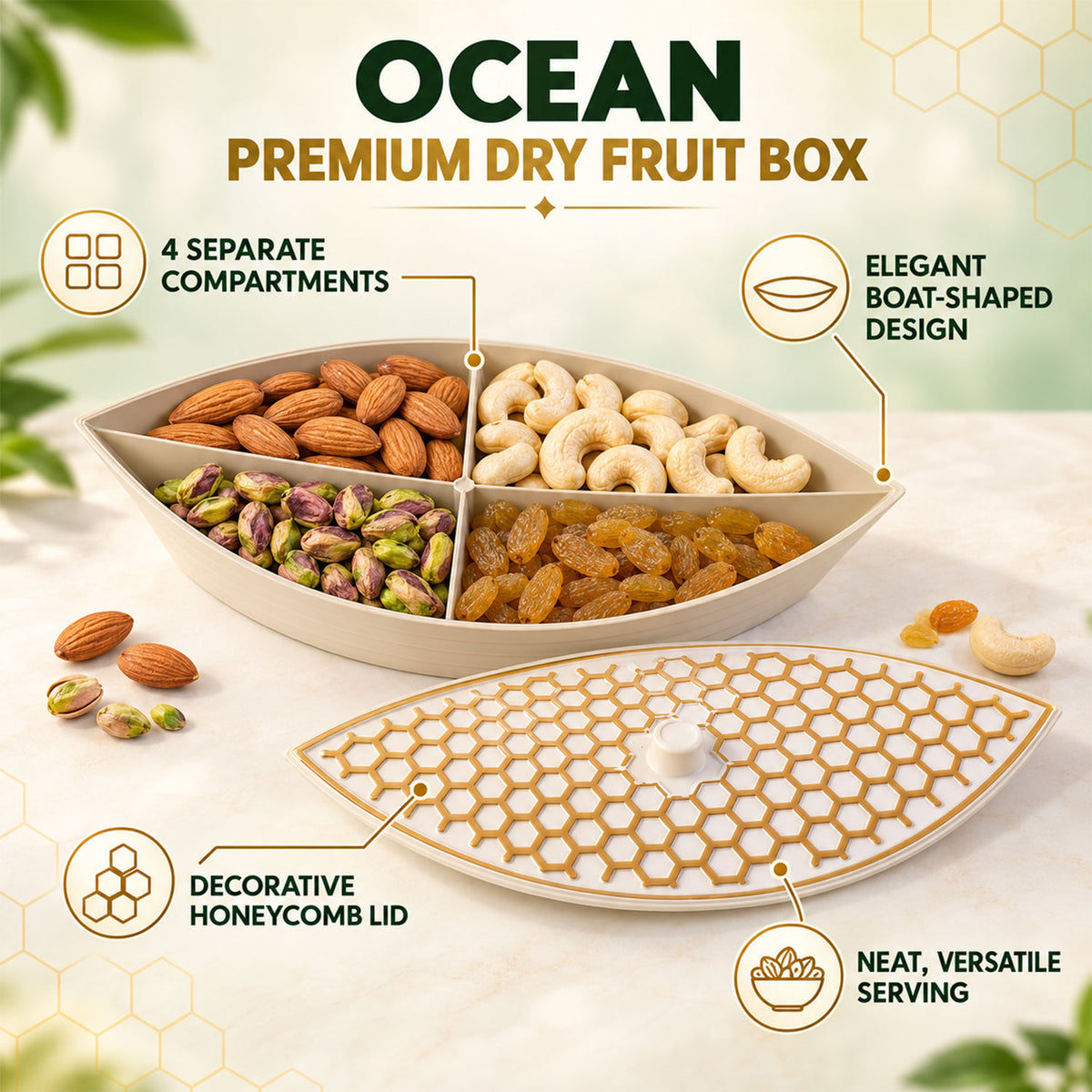 Boat Shape Dry Fruit Box