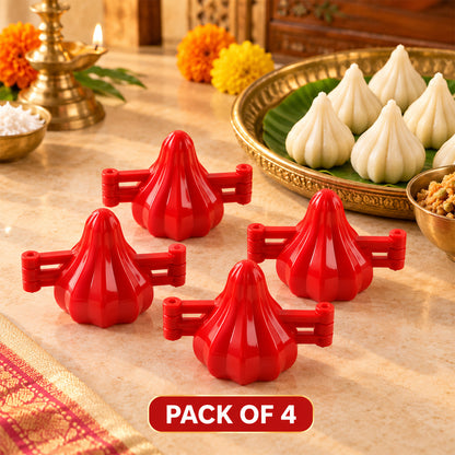 Red Plastic Modak Maker Moulds